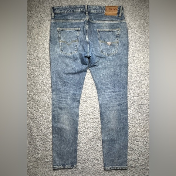 Guess Jeans Mens 34 Super Skinny Chris Distressed Original Denim Streetwear - Picture 6 of 6